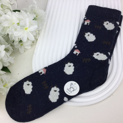 Sheep Print Wool Socks