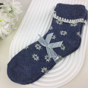 Snowflake Wool Lounge Socks