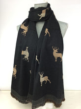 Load image into Gallery viewer, 235- Stag Scarf - Black