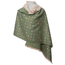 Load image into Gallery viewer, 1041208- Scarf/Wrap Mini Hearts Green - Zelly