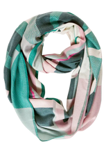 Load image into Gallery viewer, 572144- Green Print Cosy Loop Scarf - Cecil