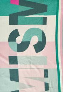 572144- Green Print Cosy Loop Scarf - Cecil