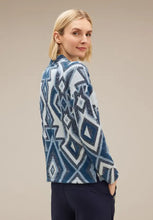 Load image into Gallery viewer, 320695- Blue Print Turtle Neck Pullover - Street one