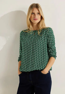 344320 - Green Print Blouse - Cecil