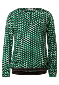 344320 - Green Print Blouse - Cecil