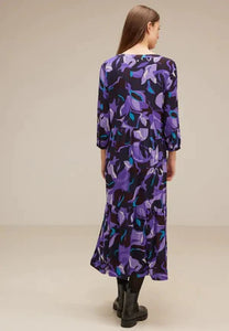 143755 - 3/4 Sleeve Purple Dress - Street One