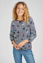Load image into Gallery viewer, 111353-Striped shirt with flowers- Rabe