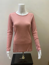 Load image into Gallery viewer, 4173-  Merino Wool Long Sleeve TShirt- Cameo Pink- Foil