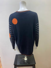 Load image into Gallery viewer, 7421- Spot Design Knit Jumper-Black/Charcoal/Burnt orange- Foil