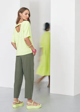 Load image into Gallery viewer, 235- Naya V Neck Top-Lime Yellow