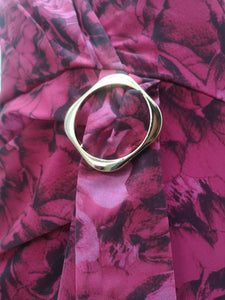 A7125- Pink Flower Buckle Dress- Avalon