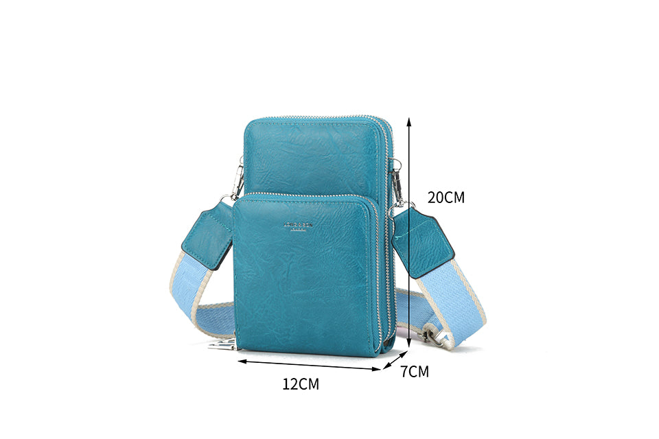 K152 - Triple Pocket Phone Purse - Teal