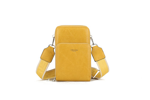 K152 - Triple Pocket Phone Purse -Yellow