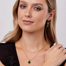 Load image into Gallery viewer, Crystal &amp; Emerald Layered Necklace- Knight &amp; Day Jewellery