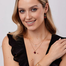 Load image into Gallery viewer, Crystal &amp; Garnet Layered Necklace- Knight &amp; Day Jewellery