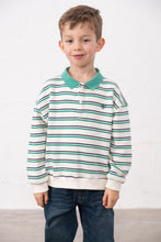 Load image into Gallery viewer, Myles Jersey - Sea Green &amp; Navy - Little Lighthouse