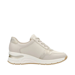 N9301-60 - Beige and Gold Trainer - Rieker