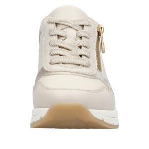 N9301-60 - Beige and Gold Trainer - Rieker