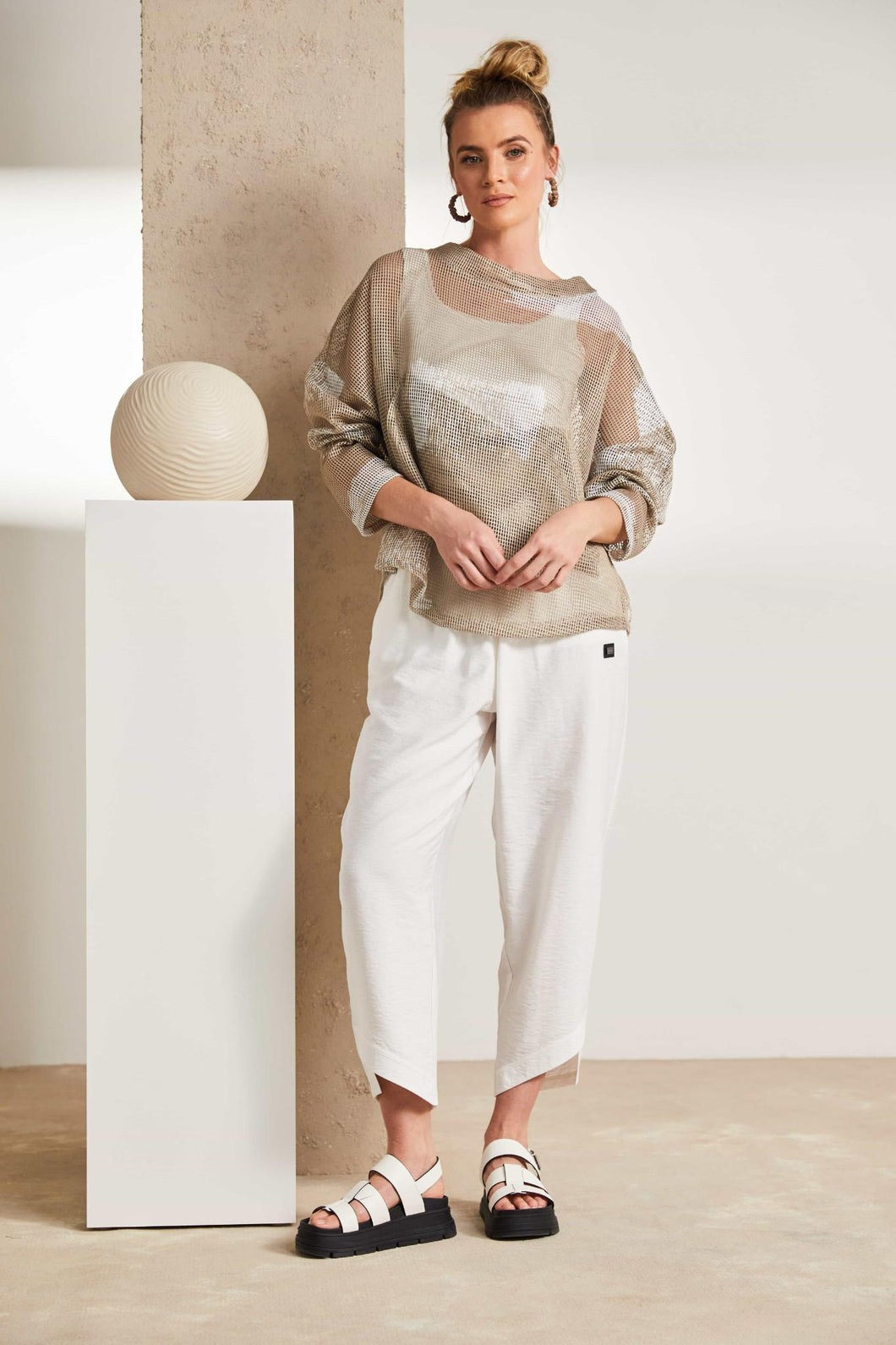 25217 - Curved Ankle Trousers - Naya