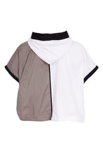 Load image into Gallery viewer, Two Tone Hooded Jacket With Contrast Panel And Pockets - Naya