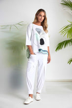 Load image into Gallery viewer, Placement Print Top With Contrast Hem panel At Front- Mint - Naya
