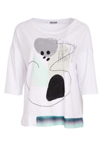 Load image into Gallery viewer, Placement Print Top With Contrast Hem panel At Front- Mint - Naya