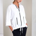 Load image into Gallery viewer, High Neck Zip Top With Contrast Colour Trim And Pocket Detail - Naya