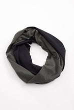 Load image into Gallery viewer, 138- Naya 2 Tone Snood- Black &amp; Forest