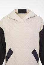 Load image into Gallery viewer, 193- Naya Jacquard Hood Top- Black &amp; Sand