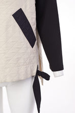 Load image into Gallery viewer, 193- Naya Jacquard Hood Top- Black &amp; Sand