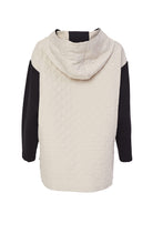 Load image into Gallery viewer, 193- Naya Jacquard Hood Top- Black &amp; Sand