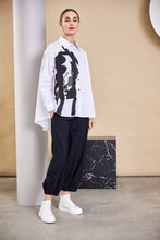 Load image into Gallery viewer, 24208 - Placement print shirt- White, Black, Forest- Naya
