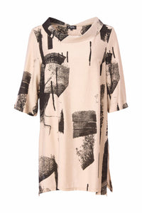 25142 - Blurred Block Print Tunic - Ora