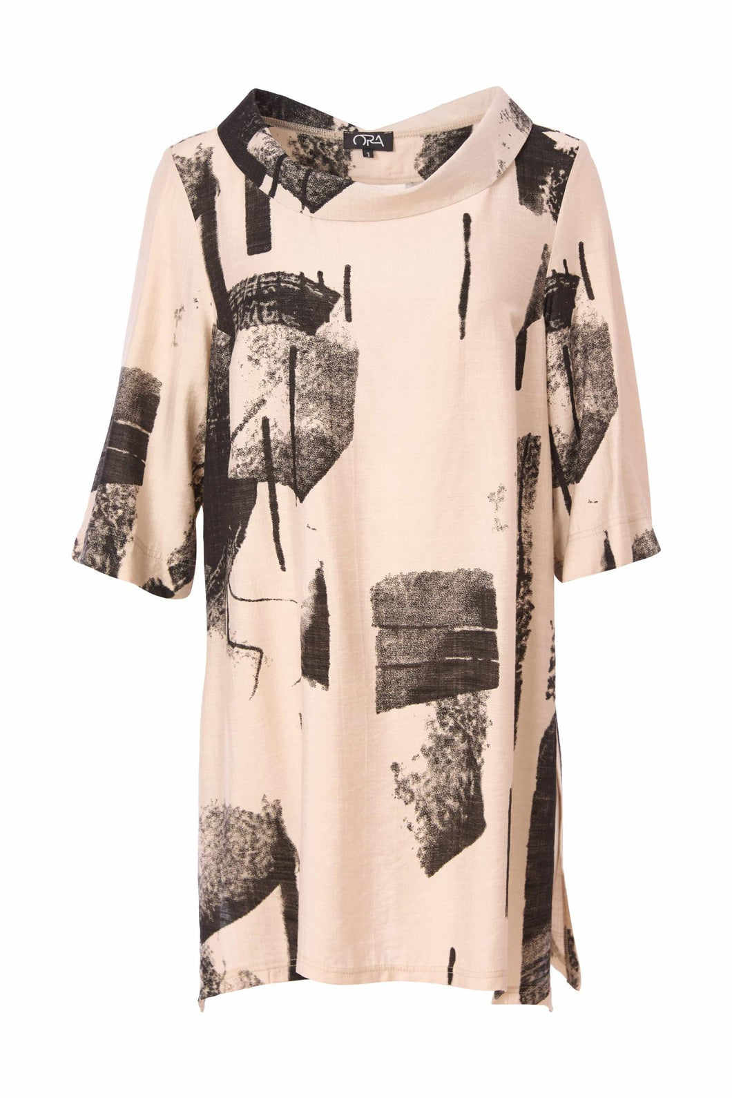 25142 - Blurred Block Print Tunic - Ora