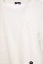 Load image into Gallery viewer, Offwhite Print Top With Drape Detail At Hemline - Ora