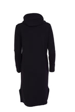 Load image into Gallery viewer, 110- Ora Shift Dress w/ scarf &amp; print pocket - Black &amp; Pink
