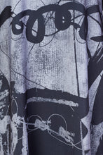 Load image into Gallery viewer, 112- Border Print Dress- Black &amp; Grey