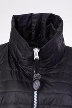 Load image into Gallery viewer, 118- Ora Quilted Poncho w/ Trim Design- Black