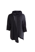 Load image into Gallery viewer, 119- Ora Metal Mix High Neck Top- Black &amp; Grey
