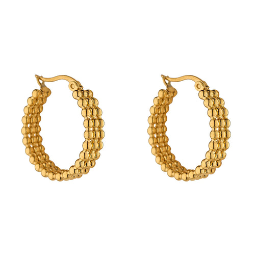 Beaded Hoop Earrings- Knight & Day Jewellery