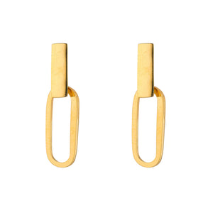 Paperclip Earrings- Knight & Day Jewellery