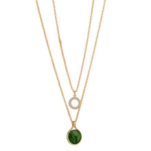 Load image into Gallery viewer, Crystal &amp; Emerald Layered Necklace- Knight &amp; Day Jewellery