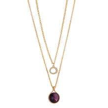 Load image into Gallery viewer, Crystal &amp; Amethyst Layered Necklace- Knight &amp; Day