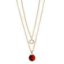 Load image into Gallery viewer, Crystal &amp; Garnet Layered Necklace- Knight &amp; Day Jewellery