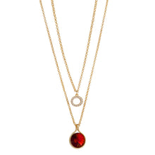 Load image into Gallery viewer, Crystal &amp; Garnet Layered Necklace- Knight &amp; Day Jewellery