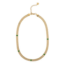 Load image into Gallery viewer, Emerald CZ Necklace- Knight &amp; Day Jewellery