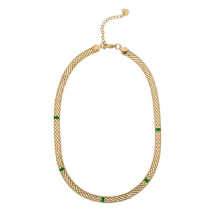 Emerald CZ Necklace- Knight & Day Jewellery