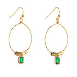 Keilani Emerald Earrings- Knight & Day Jewellery