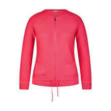 Load image into Gallery viewer, 113526- Magenta Zip Cardigan- Rabe