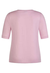 222307 - Pink Ruched Neck T-shirt - Rabe